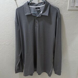 Nike Golf Men's Dri-Fit Gray Long Sleeve Polo